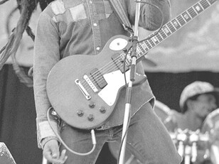 Bob Marley performing live in concert on July 6, 1980