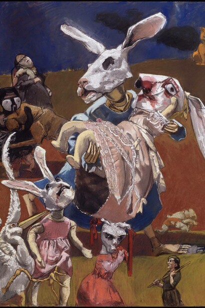 Paula Rego, War - 2003, é um grande trabalho, pastel sobre papel, montado em alumínio.