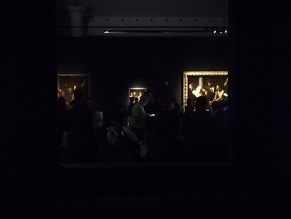 Visitatori alla mostra Caravaggio Napoli