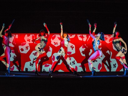 An ongoing show at the Crazy Horse in Paris, France