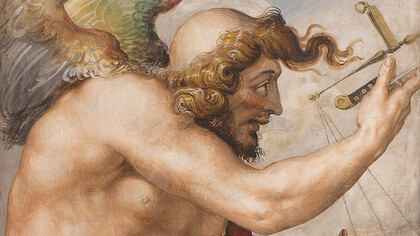 Il Tempo Opportuno, affresco di Francesco Salviati (1543-1545), Sala dell'Udienza, Palazzo Vecchio, Firenze