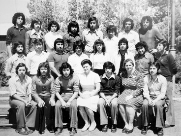 Una parte del gruppo dei ragazzi cileni inviati in Unione Sovietica nel 1973