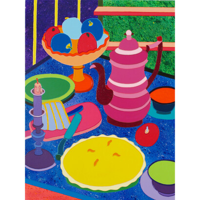 Sabina Forbes II, Kitch-en Fruit, 2014, Mixed media on Canvas, 40 x 30 inches; 101.6 x 76.2 cm, Framed