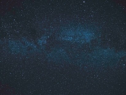 Stars in the evening sky in Wadi Rum, Jordan