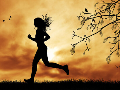 Running. Correr al atardecer