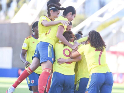 Celebración de un gol por parte de las jugadoras de Colombia en la Copa América 2022