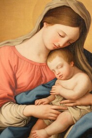 "Madonna con il Bambino e angeli", 1674, Giovan Battista Salvi da Sassoferrato, Galleria Nazionale d'Arte Antica di Palazzo Corsini, Roma, Italia