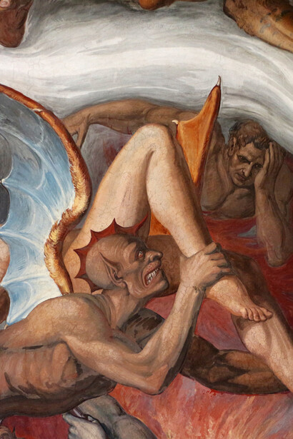 Joseph Anton Koch, Inferno (dettaglio), 1825-28