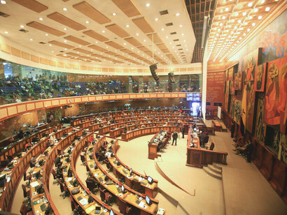 Chamber of the Parliament of Ecuador, located in its capital city of Quito 