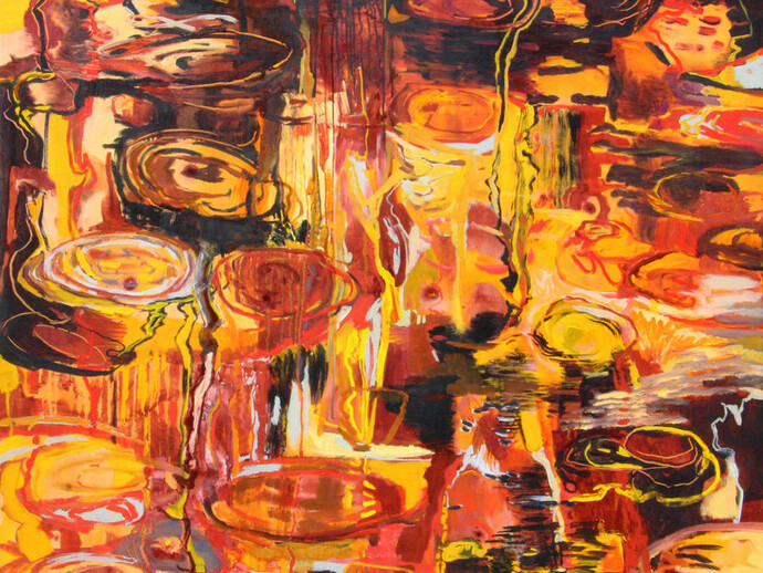 David t. Alexander, Fire Waters, Fired Up
acrylic on canvas