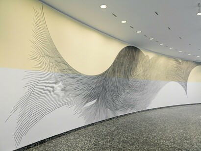Linn Meyers, Exhibition view. Courtesy of Hirshhorn Museum and Sculpture Garden