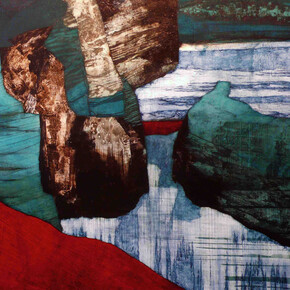 Zoe Benbow, Cliffs Of North Mayo, Oil on canvas, 122 x 158 cm