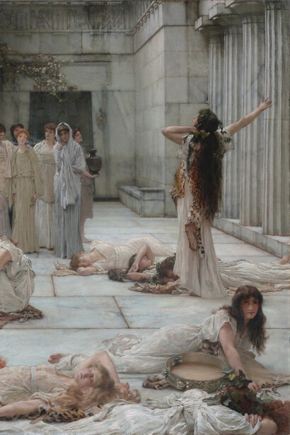 Lawrence Alma-Tadema, Las mujeres de Anfisa (detalle), c. 1887
