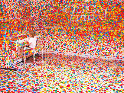 Yayoi Kusama: The obliteration room. Courtesy of Auckland Art Gallery