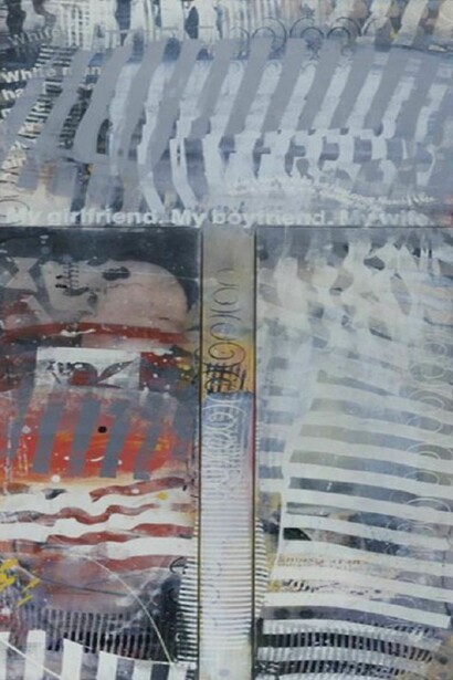 Richard Prince, Untitled (Protest Painting), 1994, acrylic and silkscreen on canvas, 91.1 x 45.4 cm, ©Richard Prince, Courtesy of Skarstedt