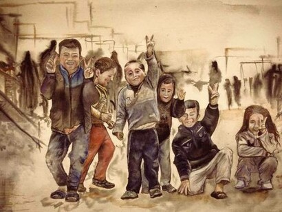 Una pintura que honra a los que acaban sufriendo las mentiras, las «fake news» y el juego de intereses de las potencias