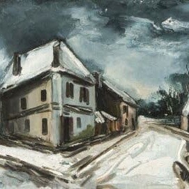 Maurice de Vlaminck, "L'effetto della neve", dettaglio