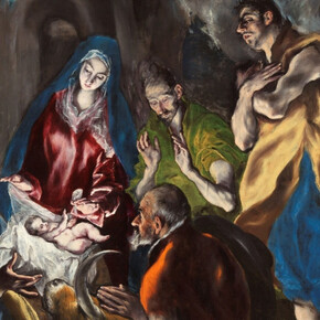 El Greco, Adoración de los pastores (detalle), 1612 - 1614. Cortesía del Museo Nacional del Prado