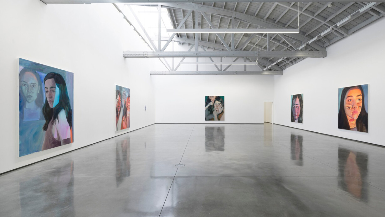 Jenna Gribbon, Like looking in a mirror, exhibition view. Courtesy of David Kordansky Gallery