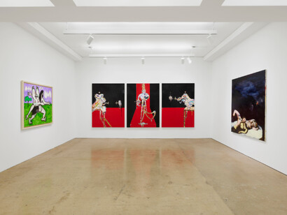 Ugly Painting, 2023, organized by Eleanor Cayre and Dean Kissick, installation view. Courtesy of Nahmad Contemporary, NYC