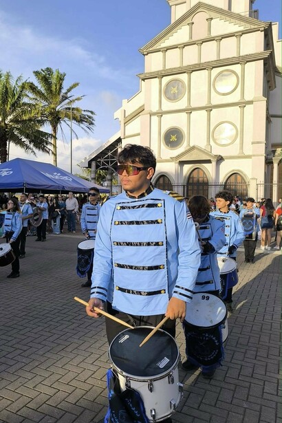 Banda del Liceo Regional de Flores en la XVIII Competencia Nacional de Bandas "Corazón Verde", Paraíso, Costa Rica, 2024
