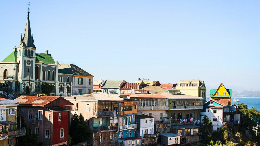 Casa de colores en la región de Valparaíso, Chile