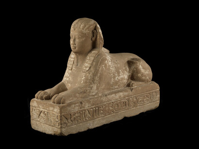 Sphinx of Nectanebo I, Sandstone, traces of polychromy, Late Period, 30th Dynasty (378-341 BC) © Musée du Louvre, Dist. RMN-Grand Palais / Georges Poncet