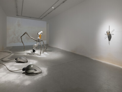 Ivana Bašić, Fantasy vanishes in flesh, veduta della mostra. Per gentile concessione di Francesca Minini. Foto di Andrea Rossetti