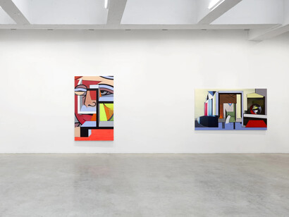 Thomas Scheibitz, Argos eyes, exhibition view. Courtesy of Tanya Bonakdar Gallery