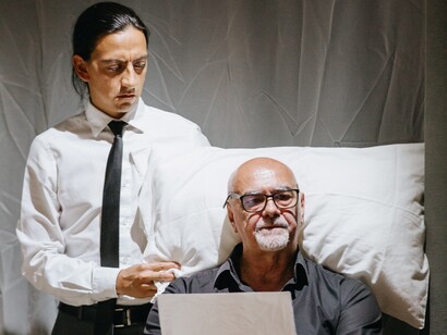 “Oratorio laico”, spettacolo inserito nel progetto “Da vivi-Il miracolo della finitezza”, ideato da Elisa Sirianni e Mario Biagini © Ilaria Costanzo