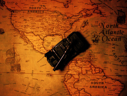 Disposição de continentes no mapa mundi