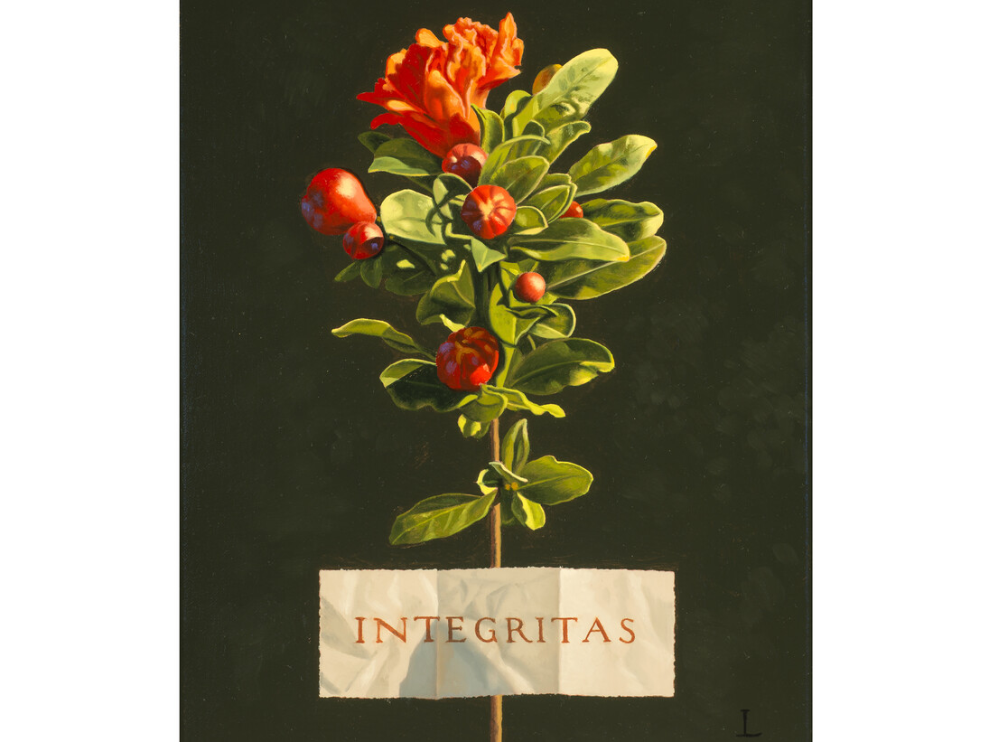David Ligare, Integritas, 2015, Oil on canvas, 14 x 10 in.