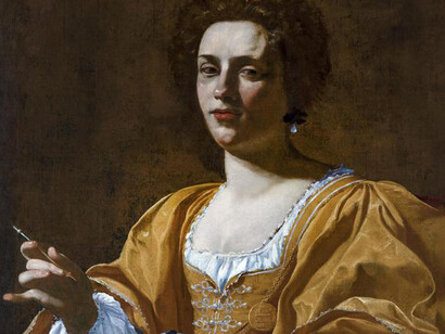 Simon Vouet, Ritratto di Artemisia Gentileschi, particolare