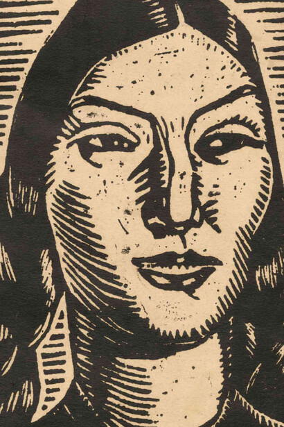 "Cholita cusqueña", ilustración de José Sabogal. Portada de la revista "Amauta" número 09, Febrero de 1927. Colección del Archivo José Carlos Mariátegui