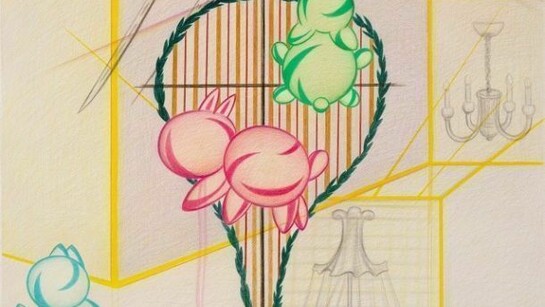 Detail of Maia Naveriani, And The Winner Is, Colored pencil on paper, 150 x 114 cm. 2011