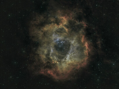 Rosette Nebula, also known as the ''Skull Nebula'', part of the Milky Way