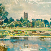 A Barge on the Stour at Dedham, 1935, Oil on canvas, 61 x 81.3cm © the estate of Sir Alfred Munnings, Dedham, Essex