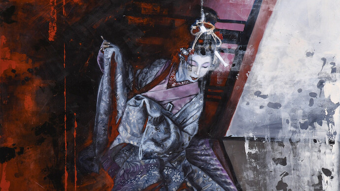 Porta Tom, Evening, 2022, acrilico su tela, 100x100 cm