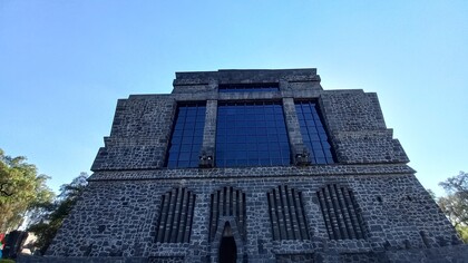 Museo Diego Rivera-Anahuacalli, fachada principal, 2022, ubicado en la alcaldía Coyoacán en la Ciudad de México, México