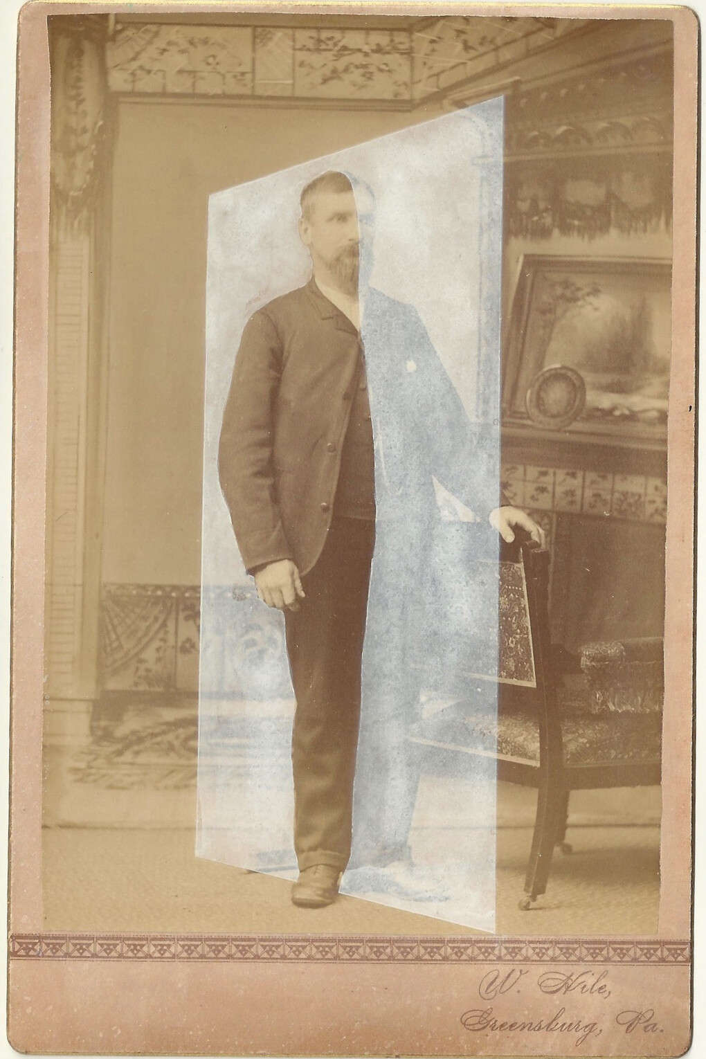 Tom Butler, Pa, 2014, Gouache on Albumen print, 16.5 x 10.5 cm