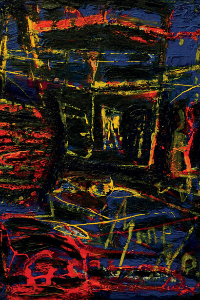 Renzo Ferrari, Notturno, Mare Nostrum, 2013, olio e smalto su tavola, 34.5x49.5 cm