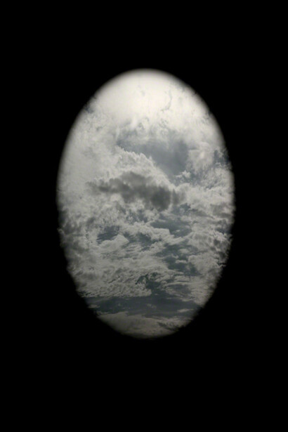 Lava Thomas, Cloudscape Portrait 9401, 2015, Laminated pigment print on metallic paper, MDF, 58 5/8 x 43 in.