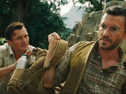 Jonathan Bailey and Rupert Friend from the movie Jurassic World