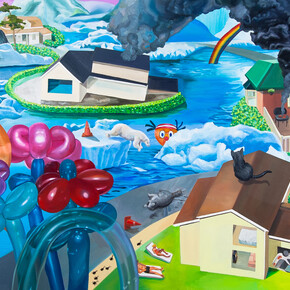 Jaeyeon Yoo, Home-Made Disaster, Fragmented Town-Yellow House and Grey Smog