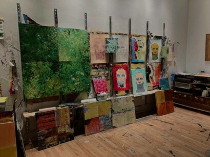 Pierre Moreno's studio, photo by Cesar Chelala