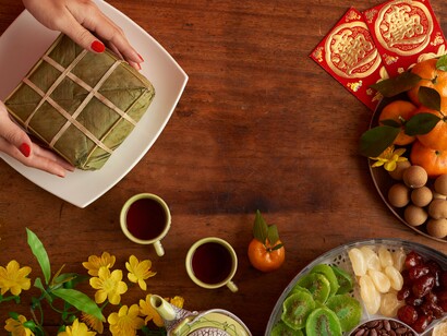 Traditional Tet offerings: food prepared with care, shared before the year begins