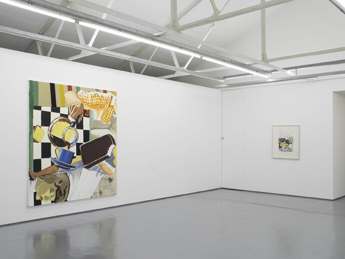 David Salle, exhibition view, Maureen Paley, London,
2014, © the artist, courtesy Maureen Paley, London
