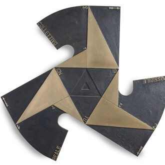 Gio' Pomodoro, Sole produttore 3, 1974, bronzo, diametro 123 cm