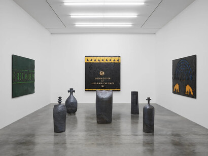 Theaster Gates, 1965: Malcolm in the winter: a translation exercise, exhibition view. Courtesy of White Cube Gallery