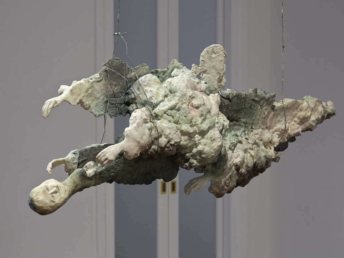 Enrico David, Untitled [view 2], 2014 Celotex, expanding foam, fibre tissue, jesmonite, pigment, wire, © the artist. Michael Werner Gallery, New York and London 